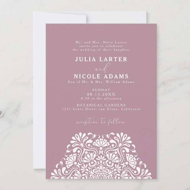 Invitation Mariage Mandala Arc-en-ciel Vibrant Fiesta Mexicai (Devant)