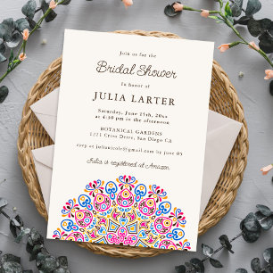 Invitation Mariage Mandala Art Déco Orné Classique Shower de