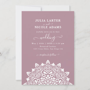 Invitation Mariage mandala d'arc floral Art Nouveau arabe