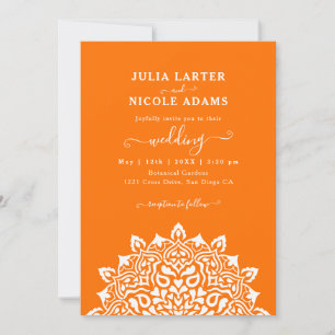 Invitation Mariage mandala d'arc floral Art Nouveau arabe