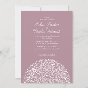 Invitation Mariage Mandala de Style Art Déco Orné Classique
