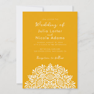 Invitation Mariage Mandala Délice de Parfum Floral Vibrant