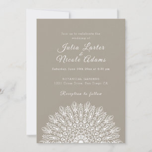 Invitation Mariage Mandala d'Herbe de Pampas Seche à Plume Do