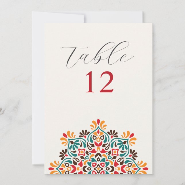 Invitation Mariage Mandala Floral Bohème Soleil Levant (Devant)