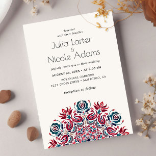 Invitation Mariage Mandala Floral de la Source Murmurante