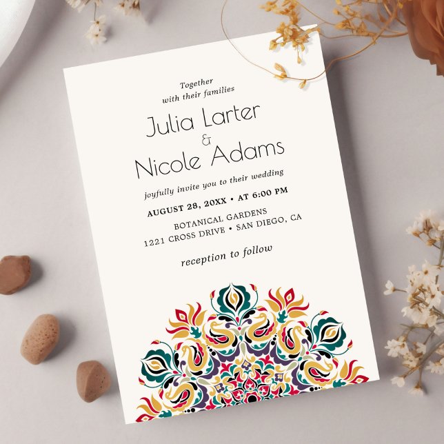 Invitation Mariage Mandala Floral de la Source Murmurante (Créateur téléchargé)