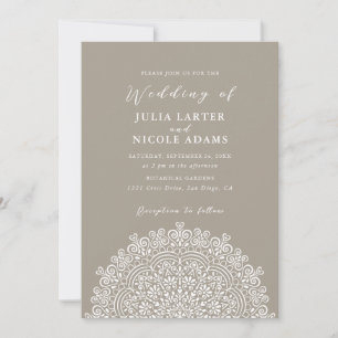 Invitation Mariage Mandala Rétro Terrain Mexicain Flourissant
