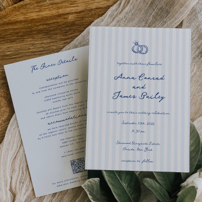 Invitation Mariage manuscrit Whimsical (Créateur téléchargé)