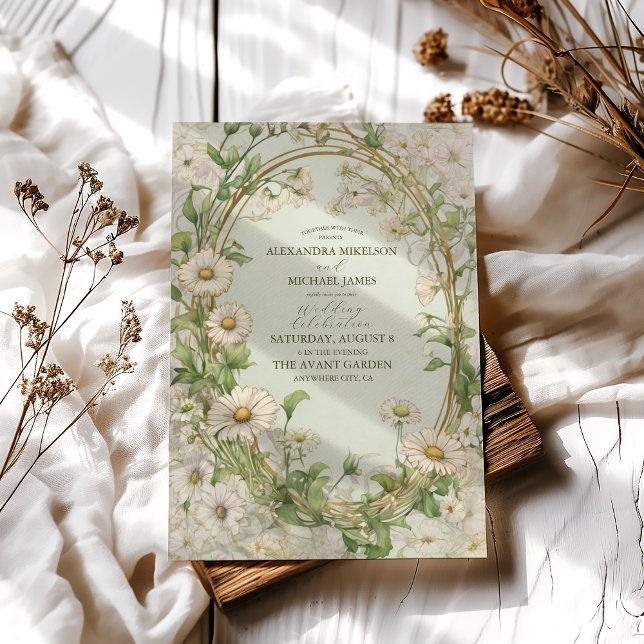 Invitation Mariage Marguerite Daisy Dusty (Créateur téléchargé)
