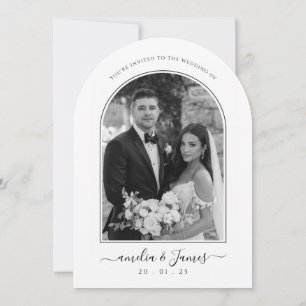 Invitation Mariage Mariage photo minimaliste Arch