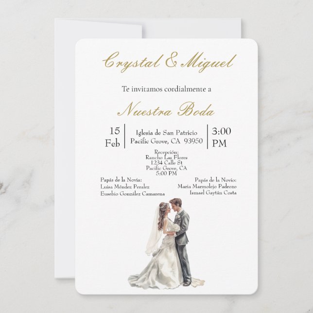 Invitation Mariage marié et marié (Devant)