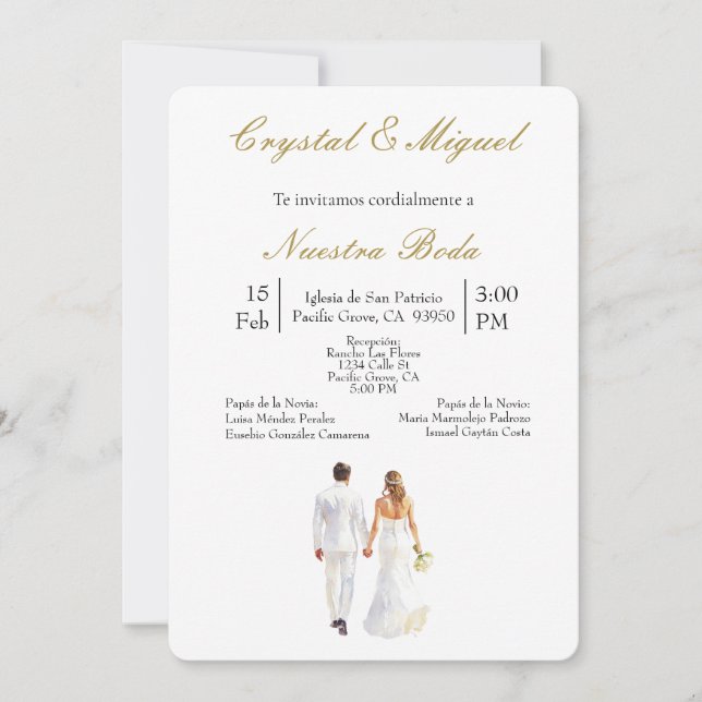 Invitation Mariage marié et marié (Devant)