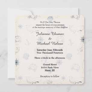 Invitation Mariage marin nautique