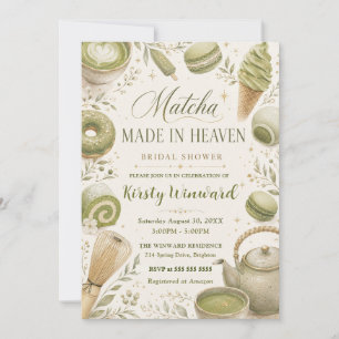 Invitation Mariage Matcha au Paradis Enterrement de Vie de Je
