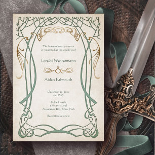 Invitation Mariage Médiéval Fantastique Celtique