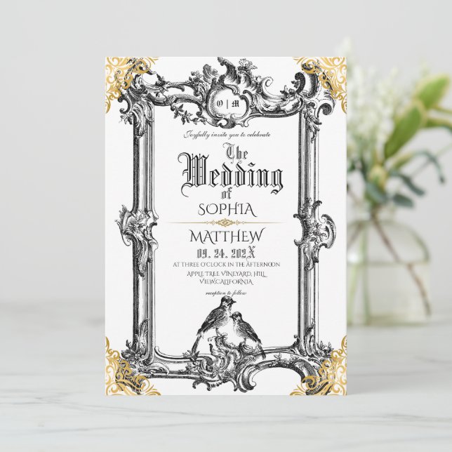 Invitation Mariage Médiéval Fantastique Royal  (Debout devant)