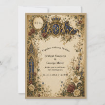 Mariage Médiéval Royal Gothique Celtique Monogramm