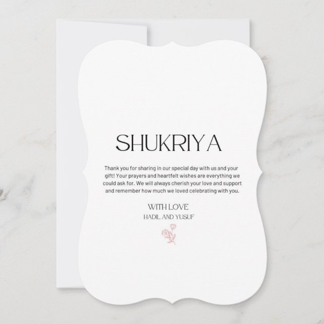 Invitation Mariage, Merci, Sud-Asiatique, Mariage Indien (Devant)