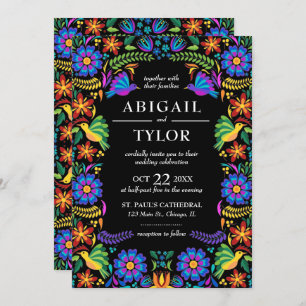 Invitation Mariage mexicain des fleurs