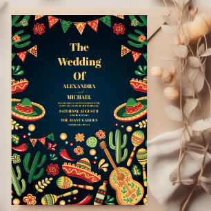 Invitation Mariage mexicain Fiesta Papel Picado