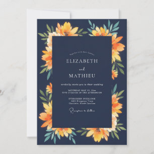 Invitation Mariage Midnight Amber Lily