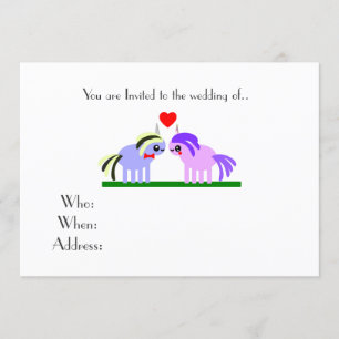 Invitation mariage mignon de licorne