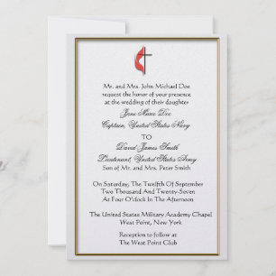Invitation Mariage Militaire Méthodiste