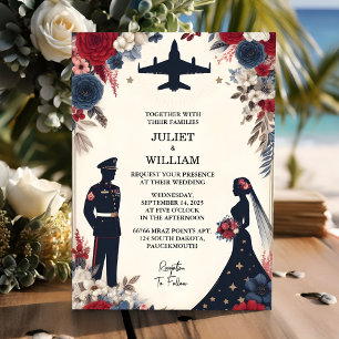 Invitation Mariage militaire tactique de guerre de la Marine