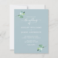 Mariage minimal de feuillage Eucalyptus à script c