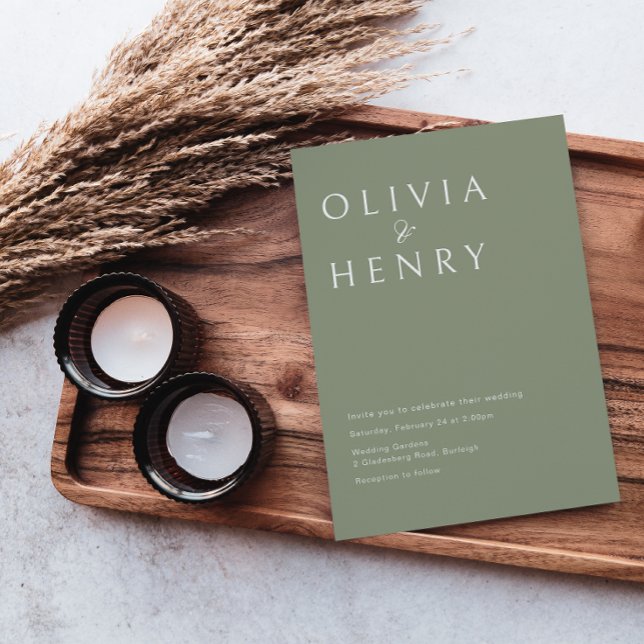 Invitation Mariage minimal de taille moderne (Créateur téléchargé)