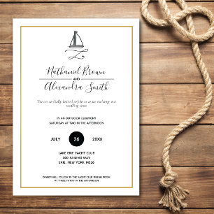 Invitation Mariage minimal nautique