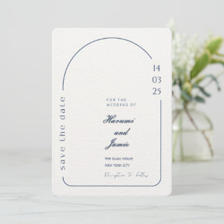 Invitation Mariage minimaliste beige Enregistrer la date Invi