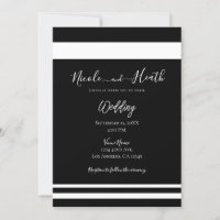 Mariage Minimaliste Chic Noir & Blanc