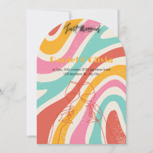 Invitation Mariage minimaliste coloré