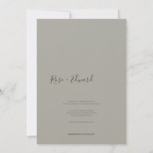 Invitation Mariage minimaliste de typographie Silver moderne