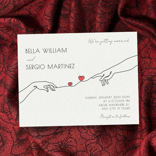 Invitation Mariage minimaliste décontracté (Créateur téléchargé)