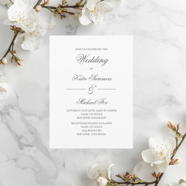 Invitation Mariage minimaliste élégant  (Créateur téléchargé)