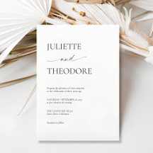Mariage minimaliste élégant ivoire et noir