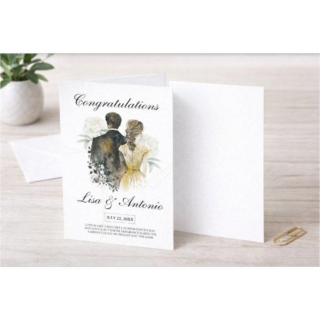 Invitation Mariage Minimaliste Élégant Noir & Blanc (Créateur téléchargé)