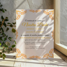 Mariage Minimaliste Espagnol à Motifs Floraux Jaun