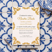 Mariage Minimaliste Espagnol à Motifs Floraux Jaun