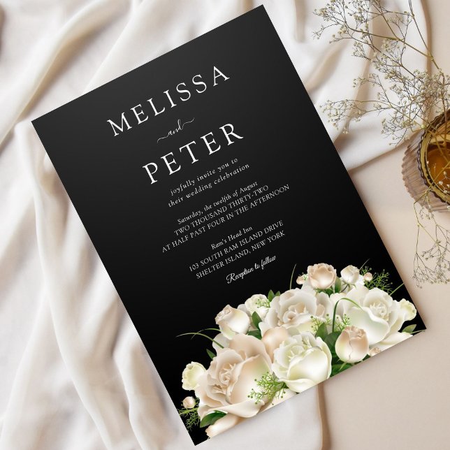Invitation Mariage minimaliste floral (Créateur téléchargé)