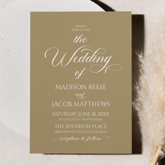 Invitation Mariage minimaliste Gold Classic (Créateur téléchargé)