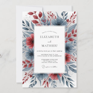 Invitation Mariage Minimaliste Gris Pierre Poli