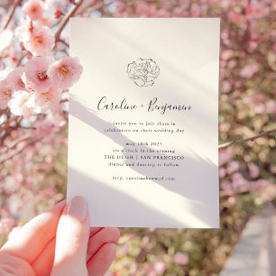 Invitation Mariage minimaliste ivoirien noir de dessin de fle