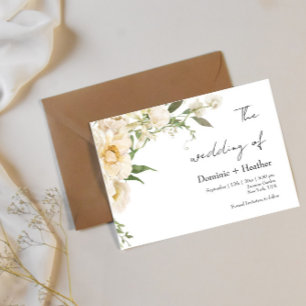 Invitation Mariage minimaliste Ivory Bliss