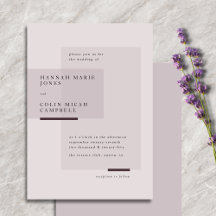 Mariage minimaliste Lavender Grey Neutre
