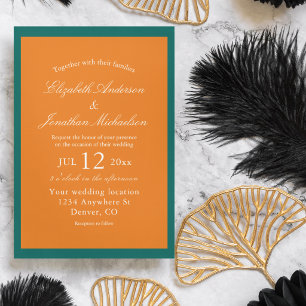Invitation Mariage minimaliste mélange et assorti Lever de so