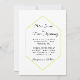 Invitation Mariage Minimaliste Moderne