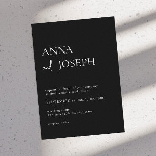 Invitation Mariage minimaliste moderne